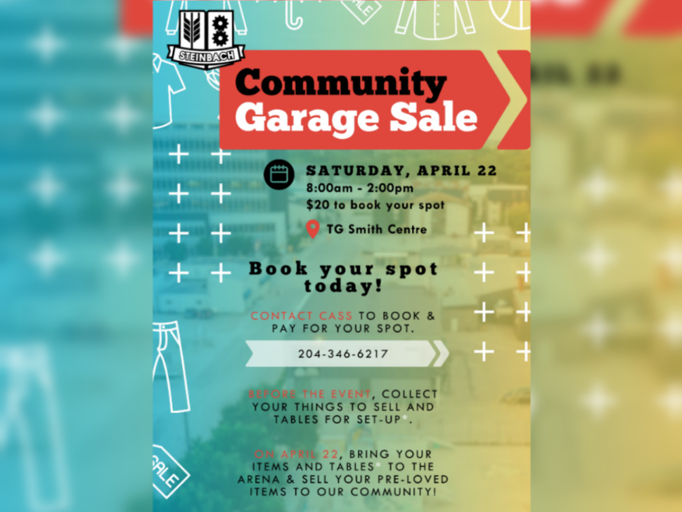 The annual Steinbach Community Garage Sale is coming up soon